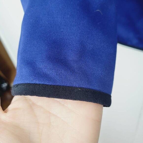 NIKE Dri-Fit Blue & Black 3/4 Zip Athletic Pullover Sweatshirt Mens Size Medium - Picture 8 of 15